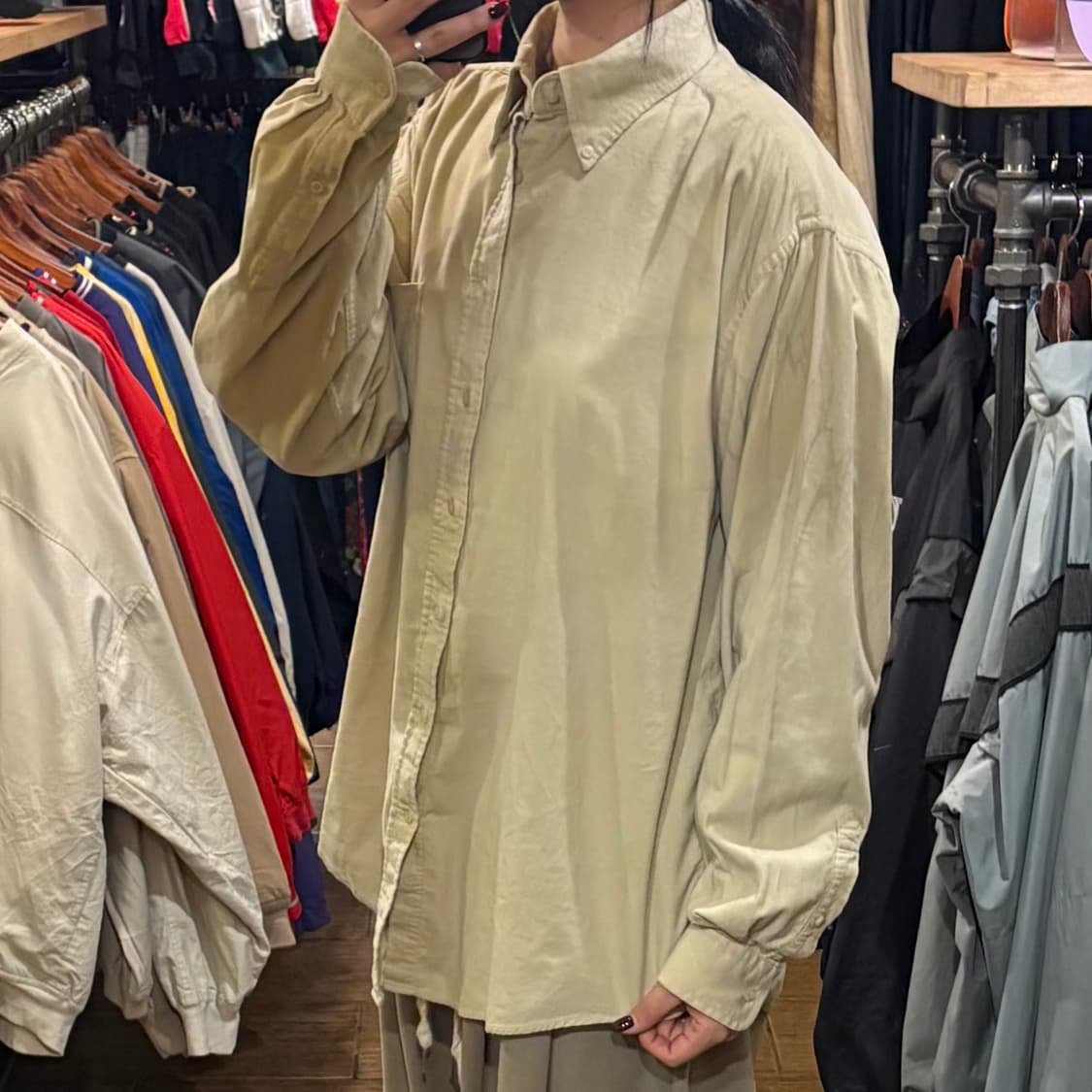 [HI] Carhartt 칼하트 코듀로이 긴팔셔츠 라이트베이지 상품이미지3