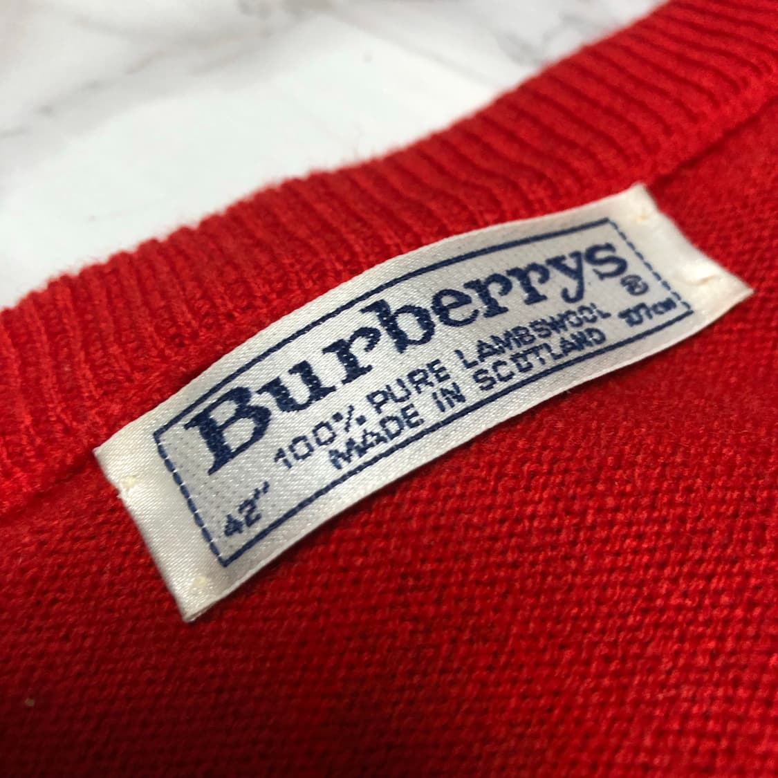 버버리 정품 니트 램스울 남성용 브이넥 상품이미지3