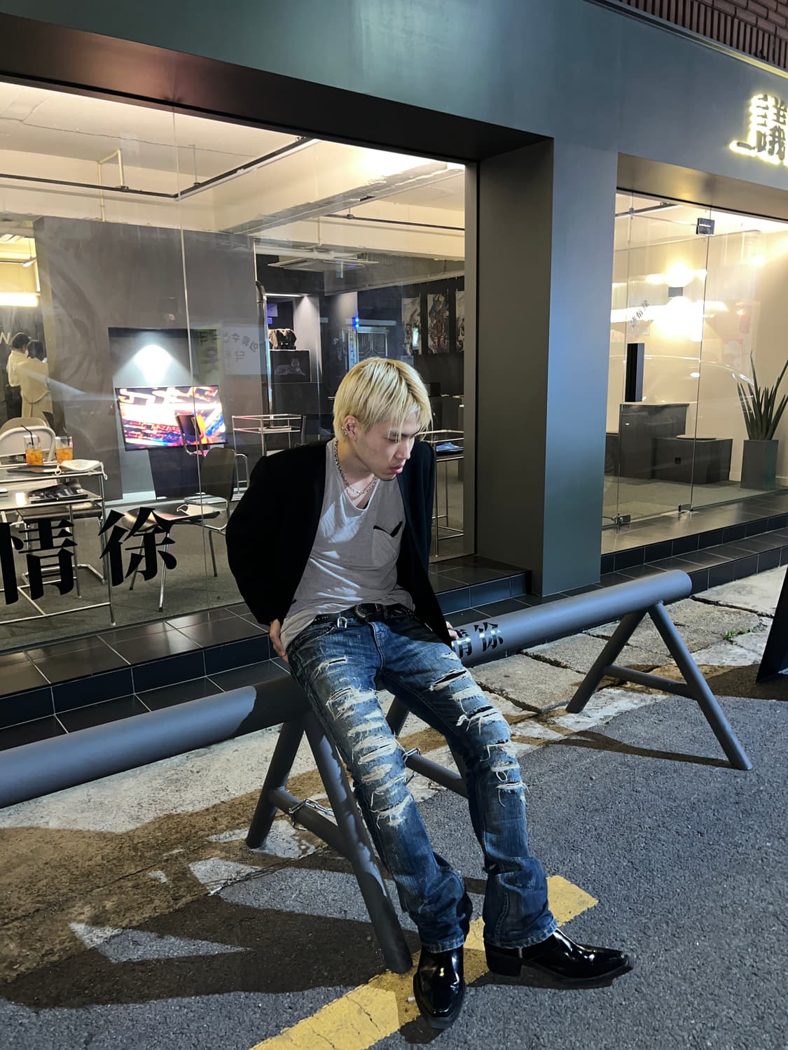 빈티지 데미지 데님 팬츠 상품이미지3