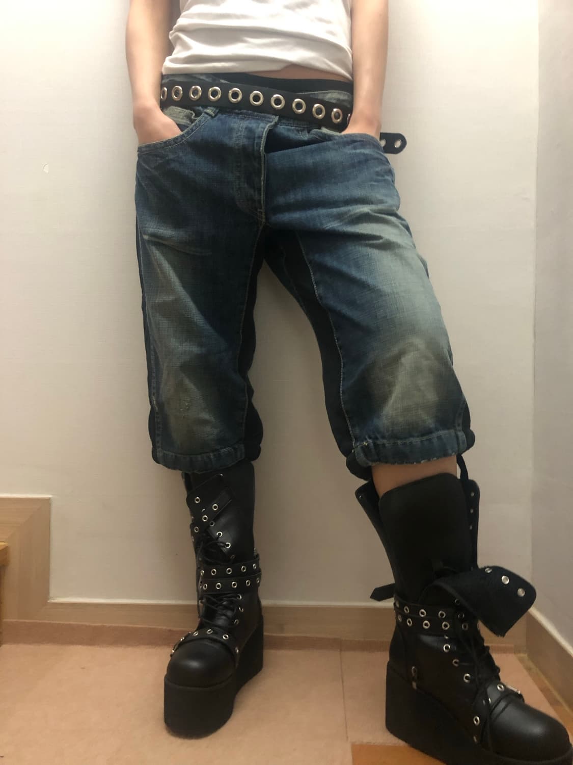 빈티지 데님 워싱 팬츠 상품이미지2