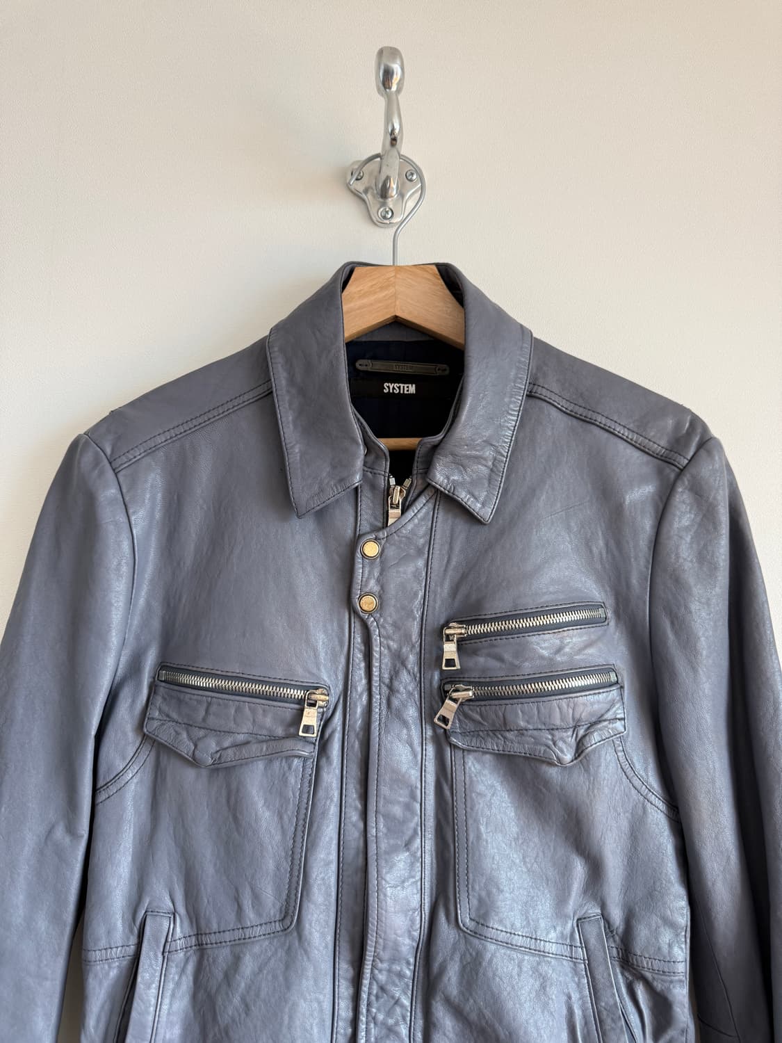 시스템(SYSTEM) 램스킨 레더 자켓(카라 탈착 가능, 한섬) 상품이미지2