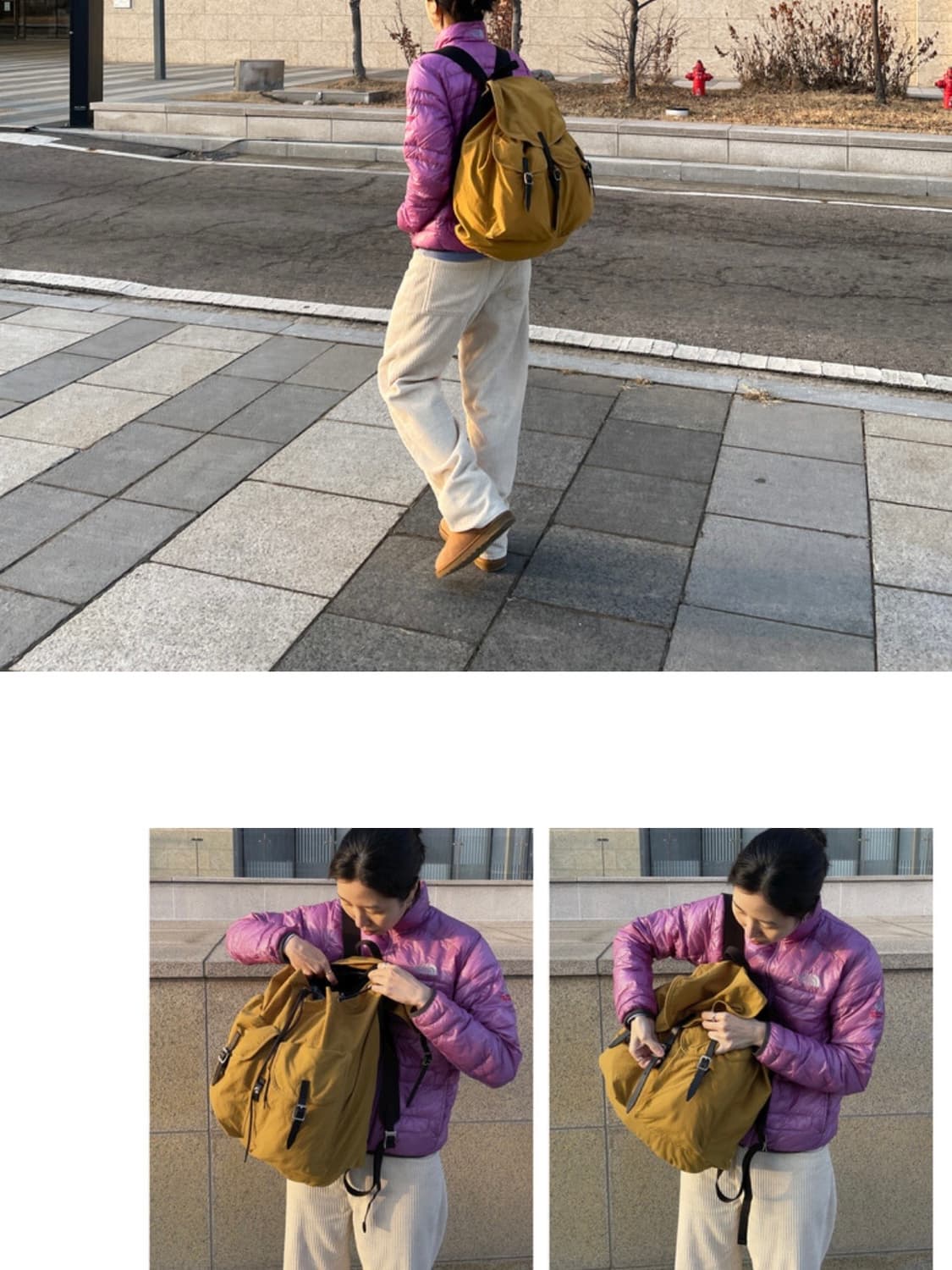 MHL 마가렛호웰 매트 럭색/백팩 (카멜&블랙) 상품이미지3