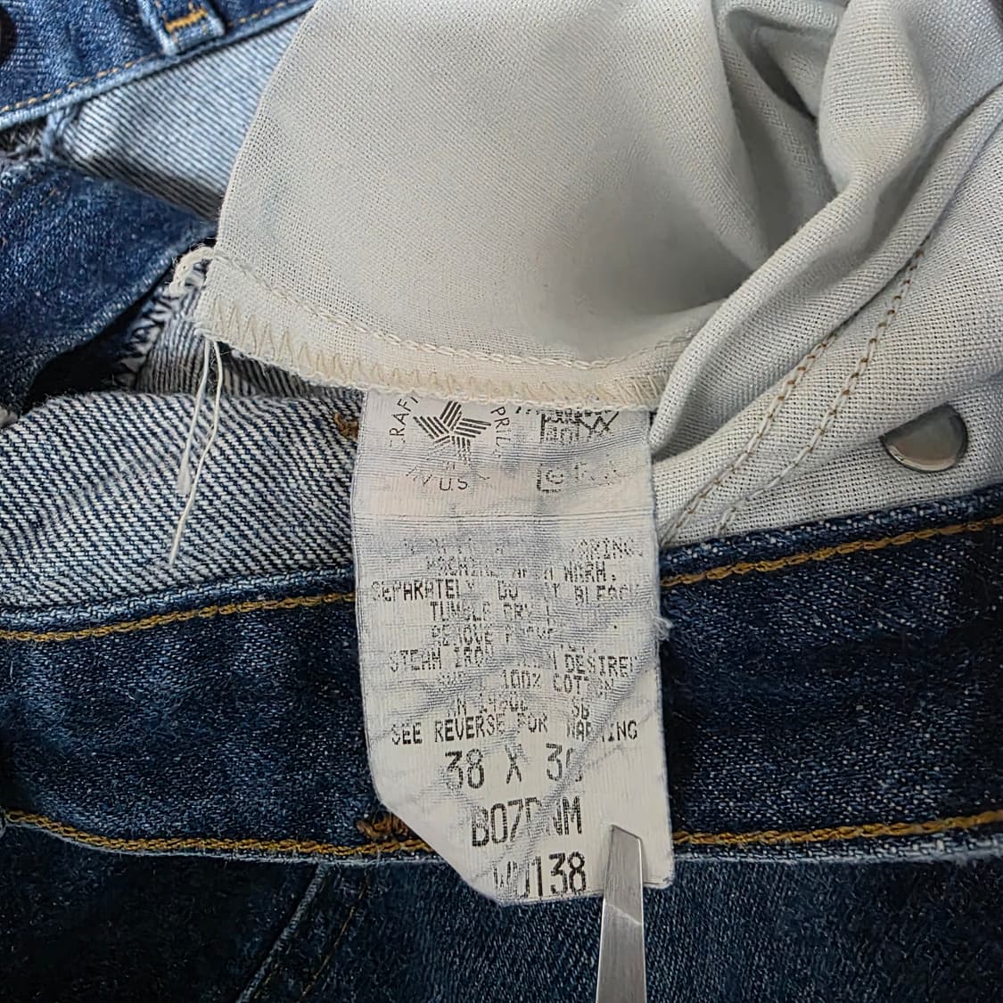 [38X30] 90s 칼하트  더블니 바람개비택 데님팬츠 @ B-23 상품이미지8