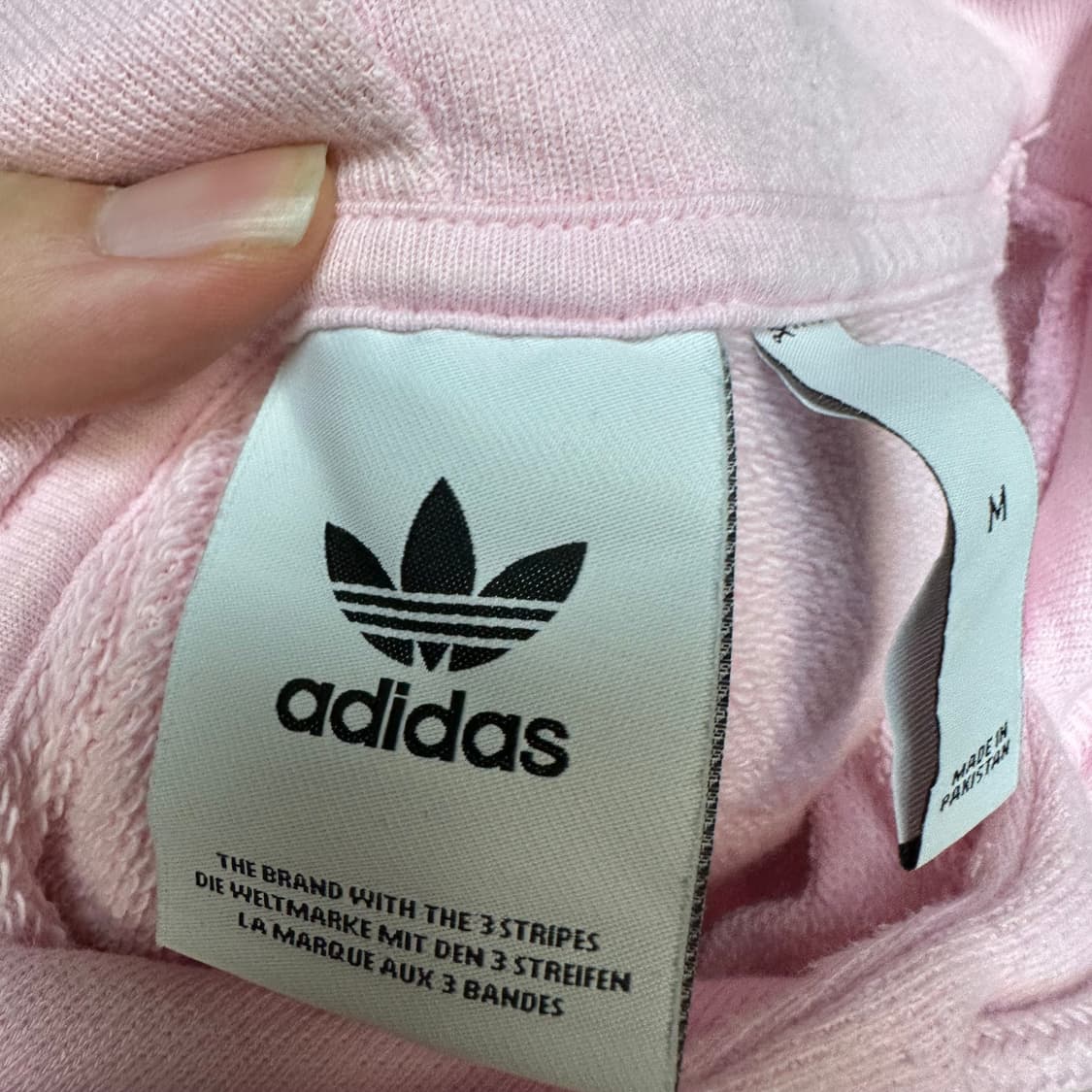 아디다스 빈티지 핑크 트레포일빅로고후드티 M 상품이미지3
