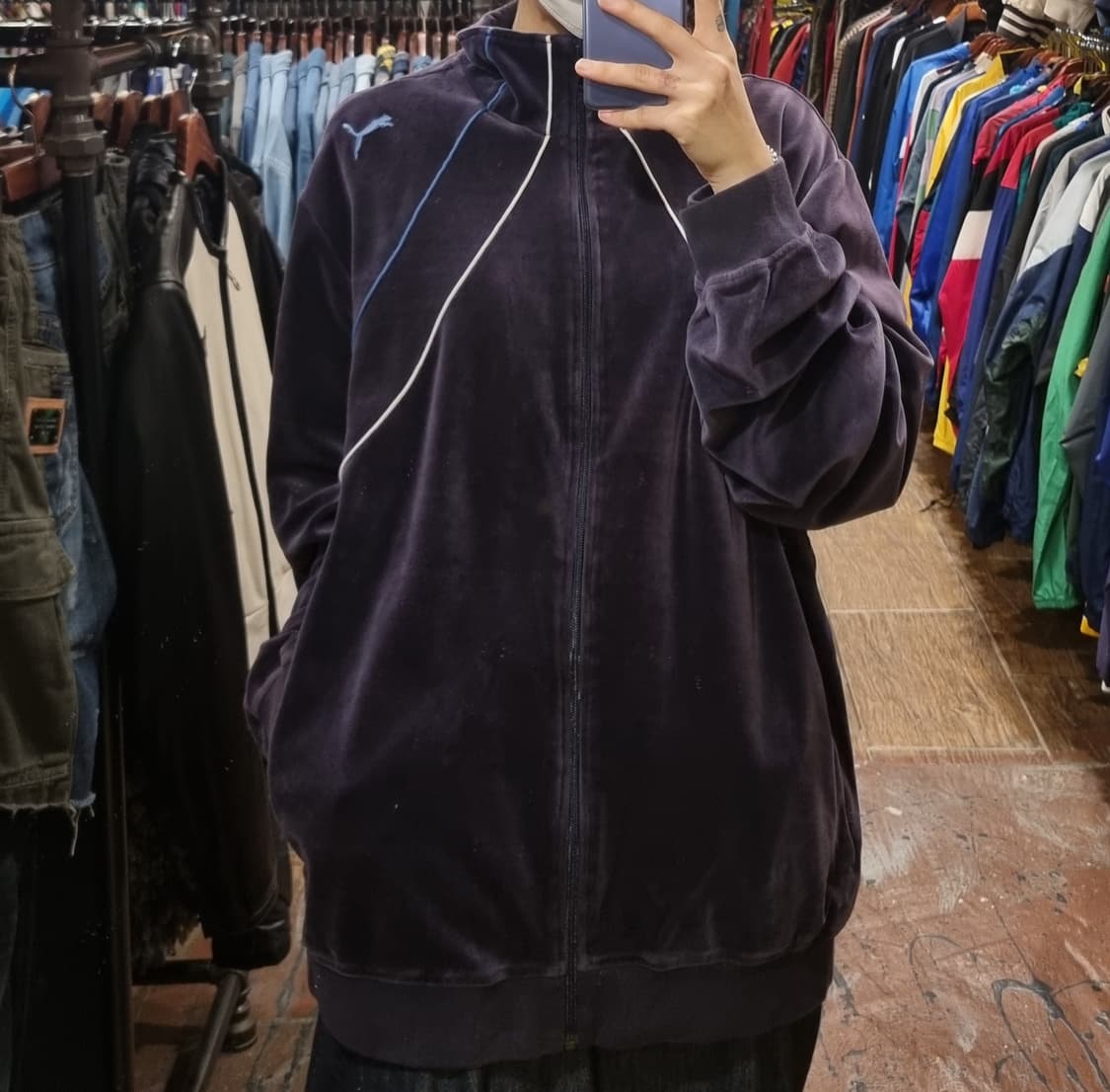[Hi] puma 푸마 벨로아 벨벳 져지 퍼플 상품이미지1