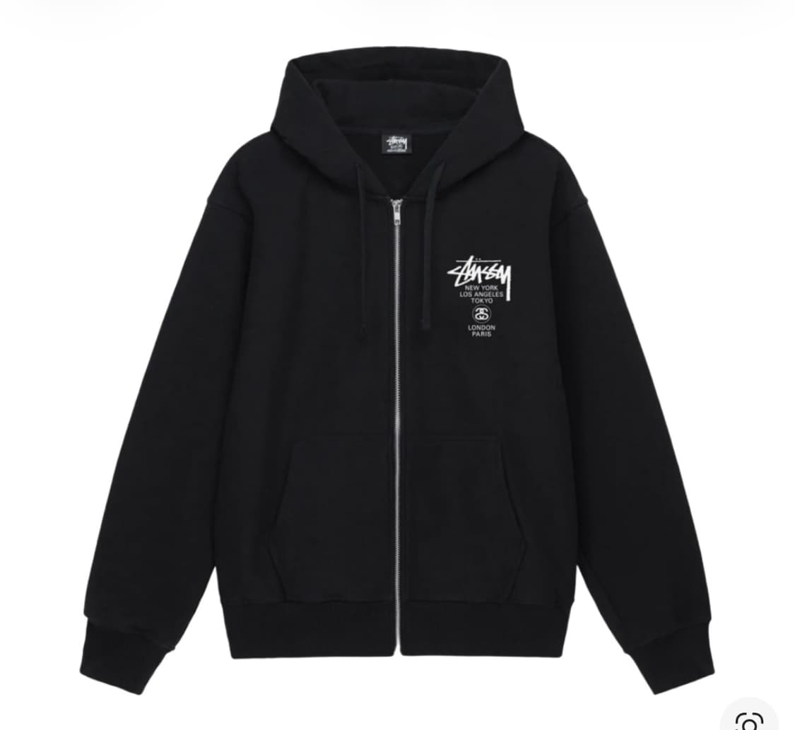 스투시 월드투어 후드집업 블랙 s사이즈 상품이미지1