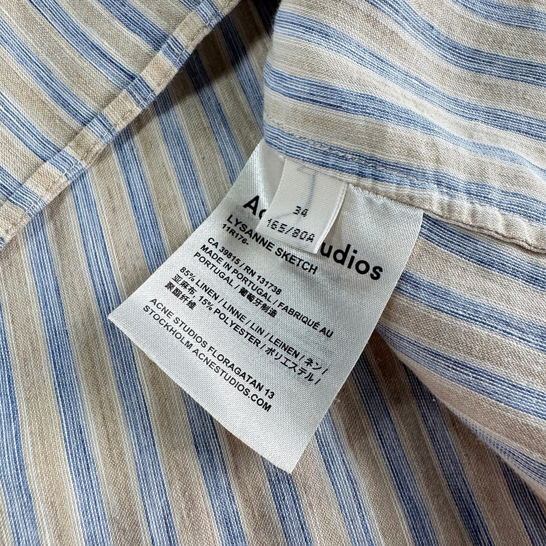 아크네스튜디오 스트라이프 린넨 셔츠 상품이미지4