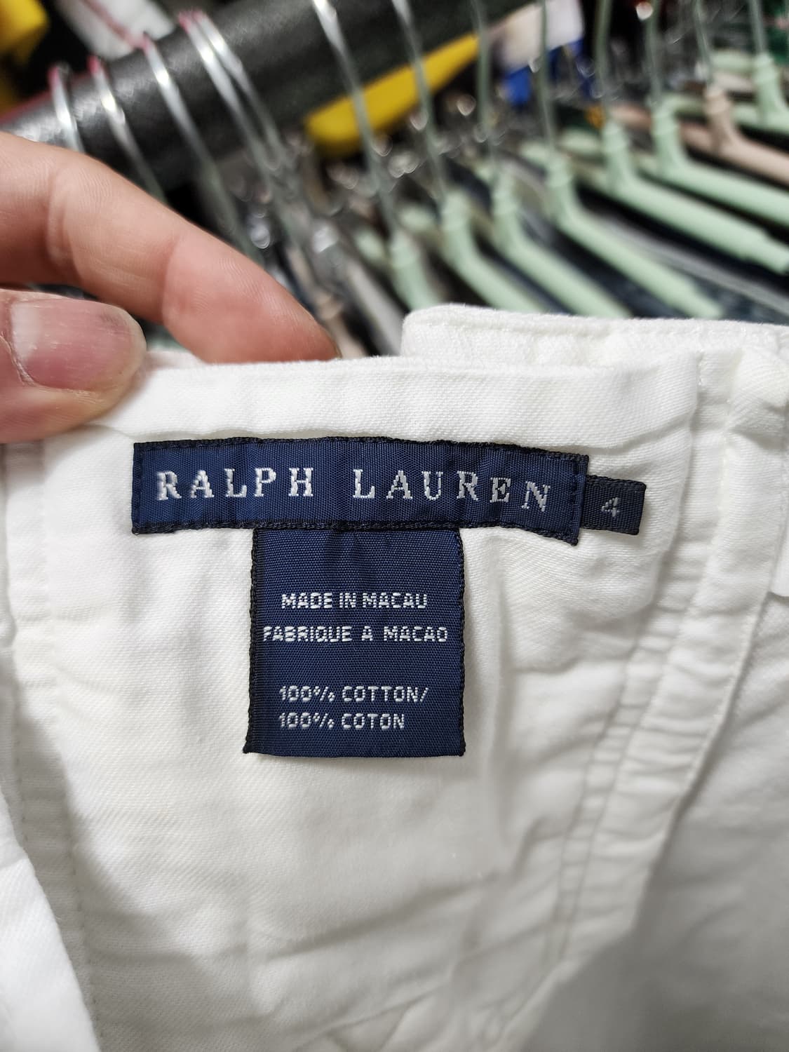 폴로랄프로렌 단추디테일 화이트 와이드 데님  상품이미지8