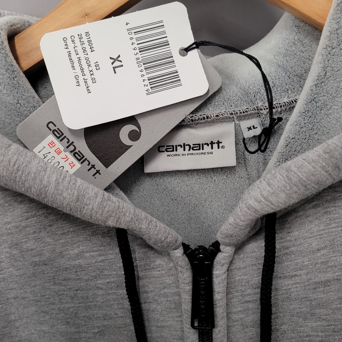 Carhartt 칼하트 카럭스 후드 자켓 그레이 상품이미지4