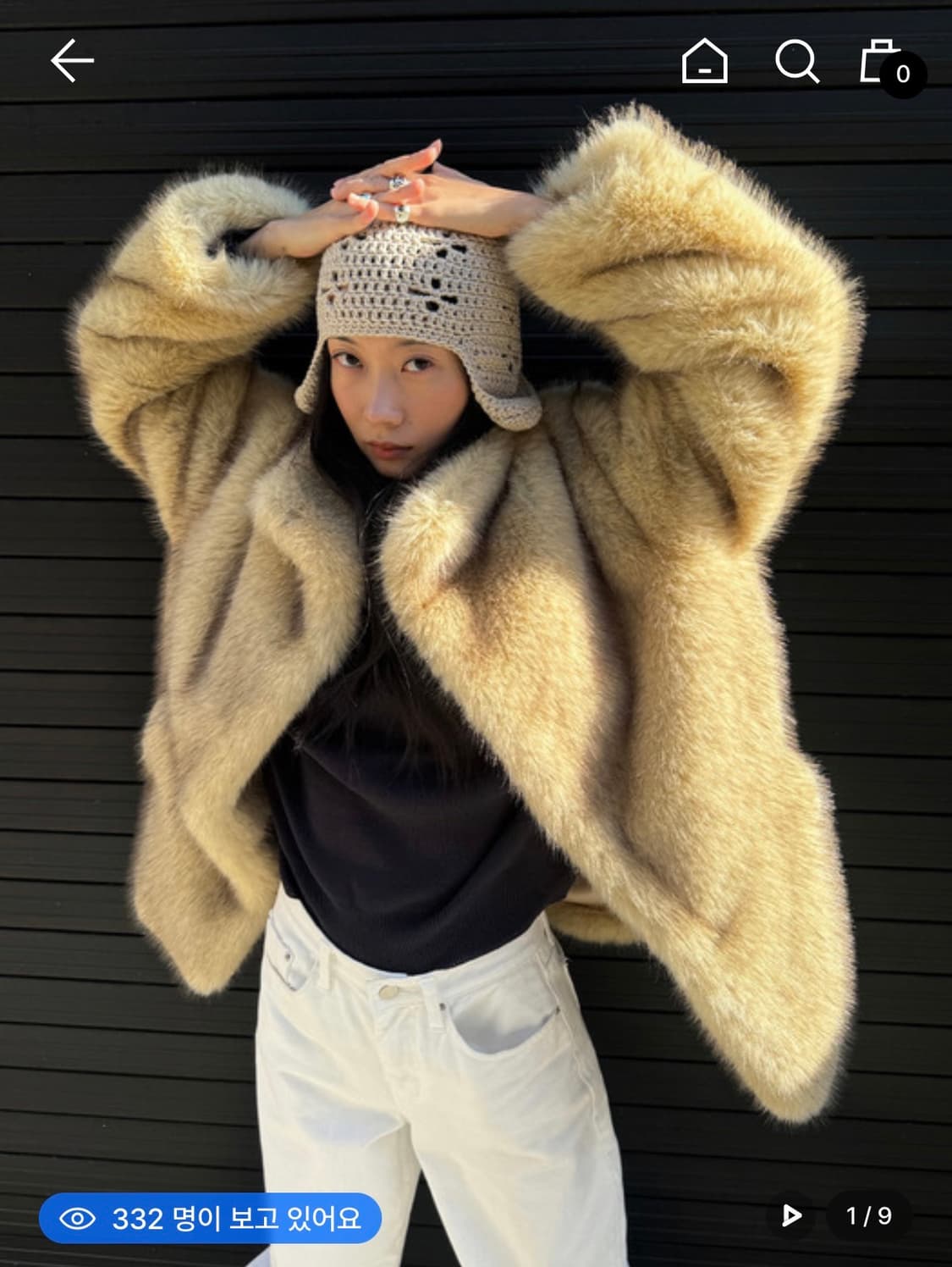 오브오브 퍼자켓(ash yellow) 상품이미지1