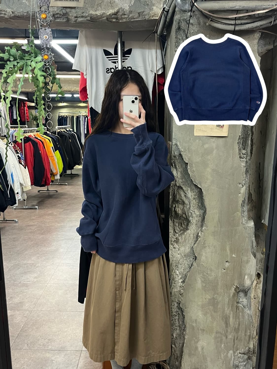 챔피온 맨투맨 네이비 L #csz1828 상품이미지1