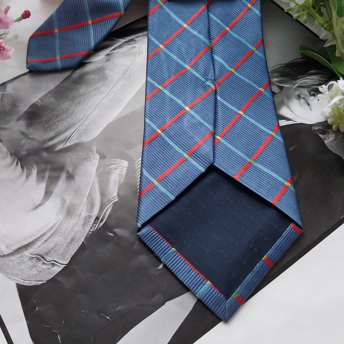 앤드류스 타이 실크 블루 체크 넥타이 9.1cm A+등급 K1680
 상품이미지8