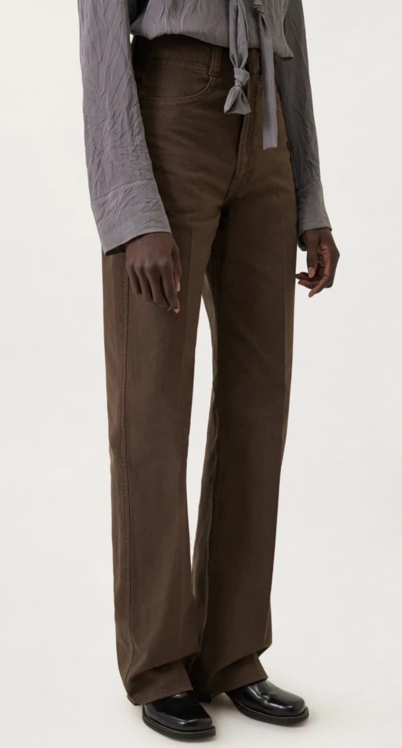 르메르 하이웨이스티드 브라운 팬츠 34 상품이미지2