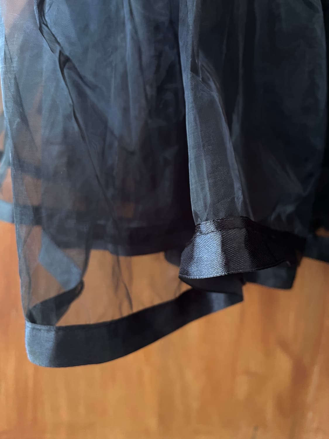 Black organza tiered long skirt 상품이미지6