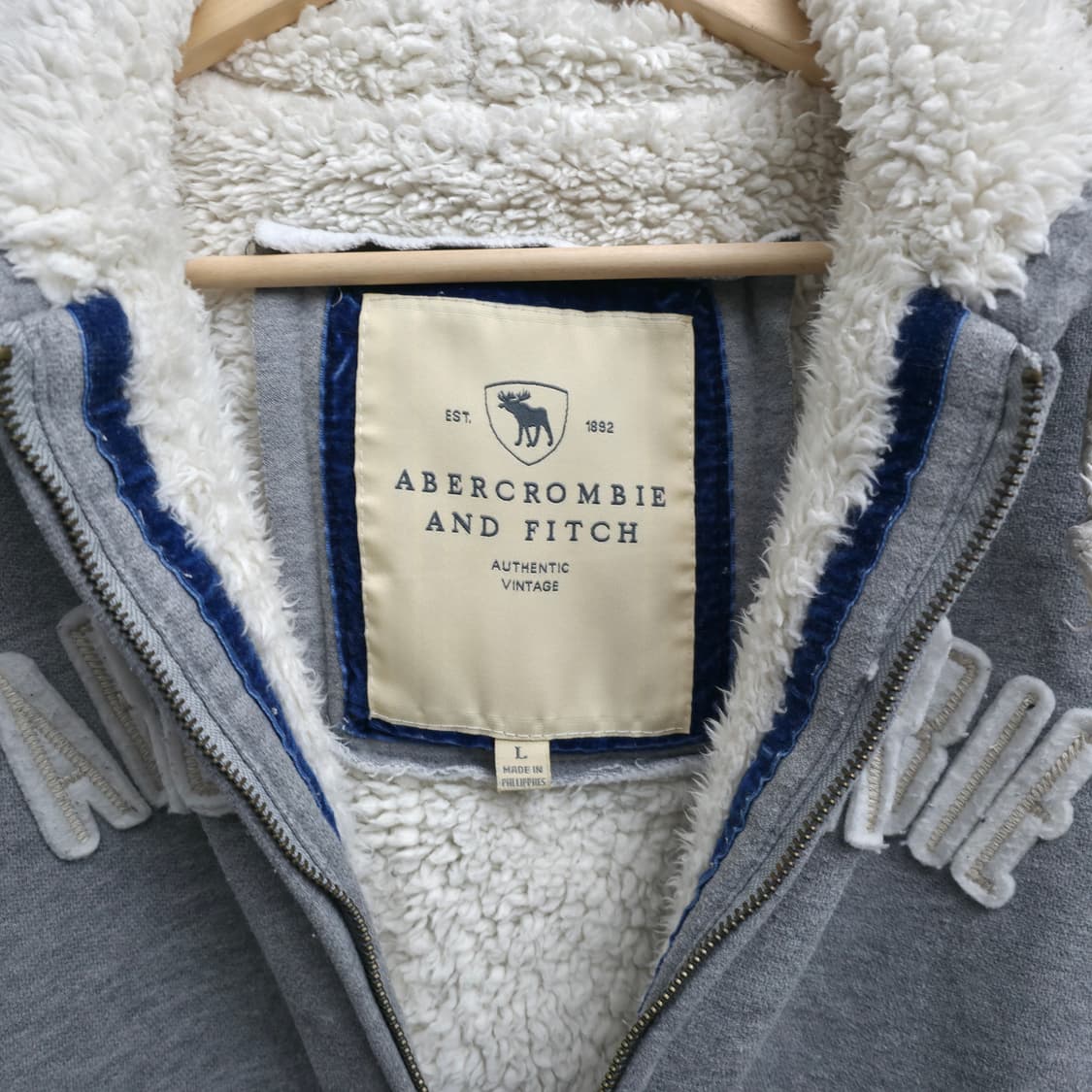 [L] 아베크롬비 크롭 뽀글이 후드집업 y2k 대장템 상품이미지6
