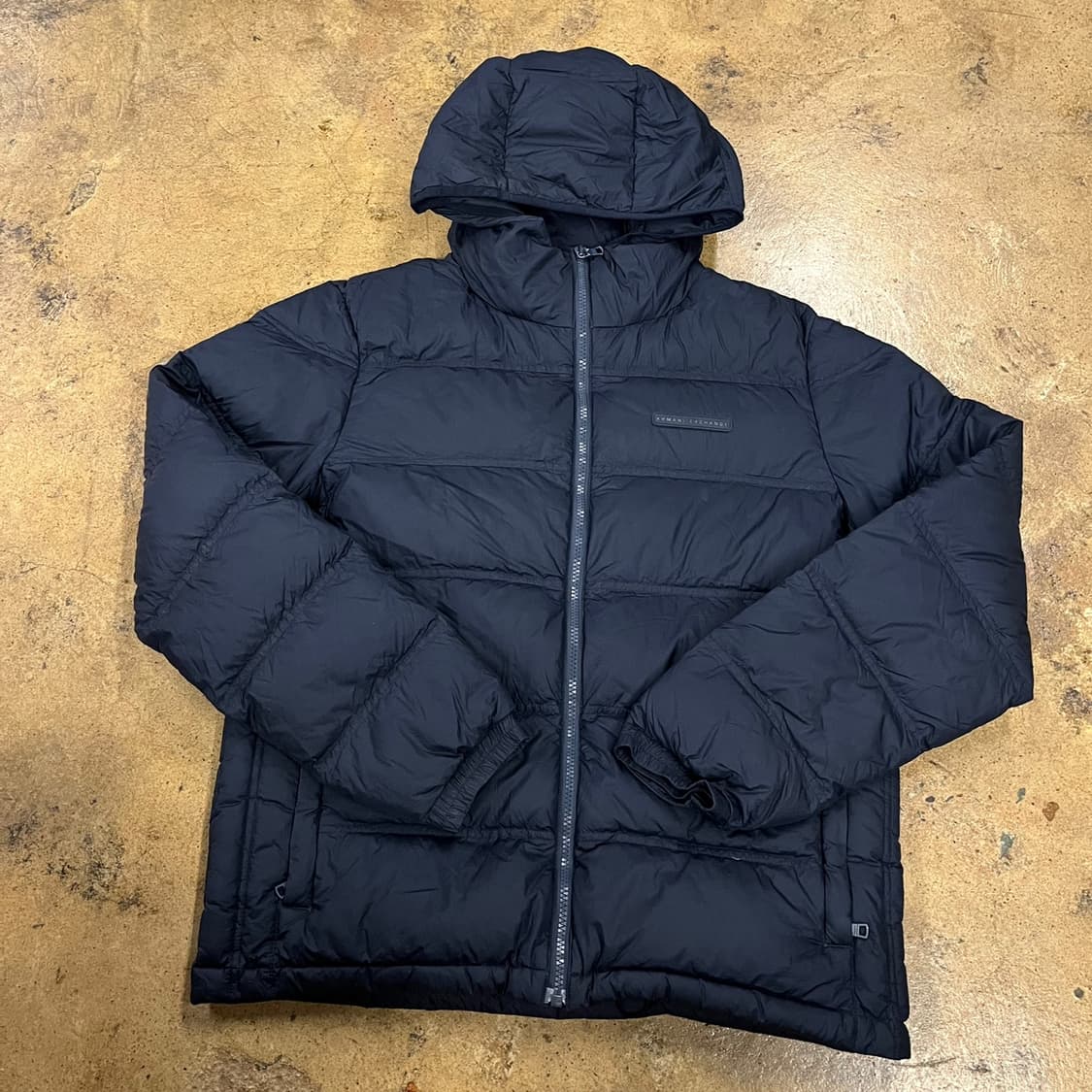 [정품/M] 아르마니 익스체인지 블랙 후드 패딩 점퍼 b10 상품이미지2