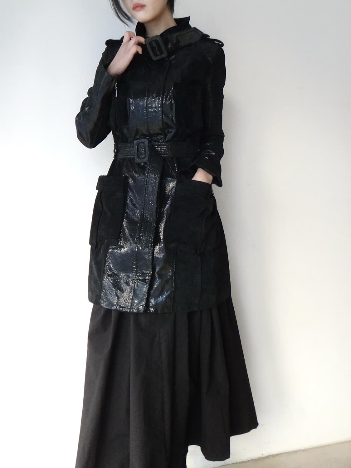 VERO MODA Crack hunter leather jacket 상품이미지8