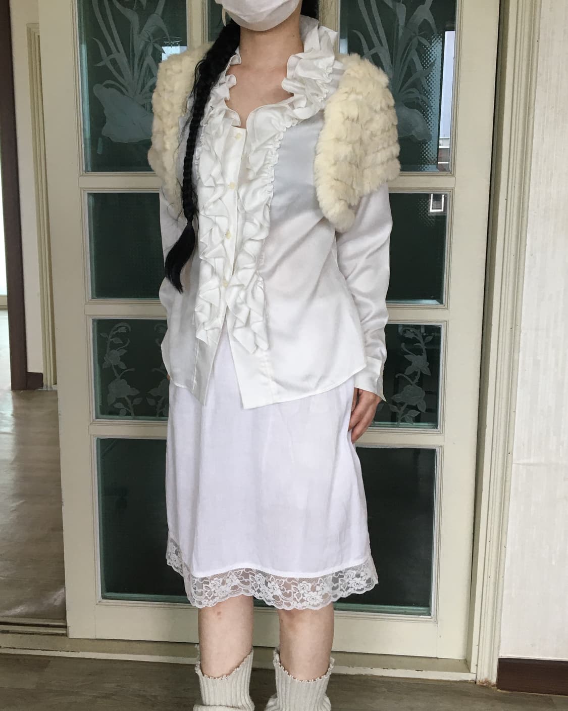 rabbit Fur vest 상품이미지4