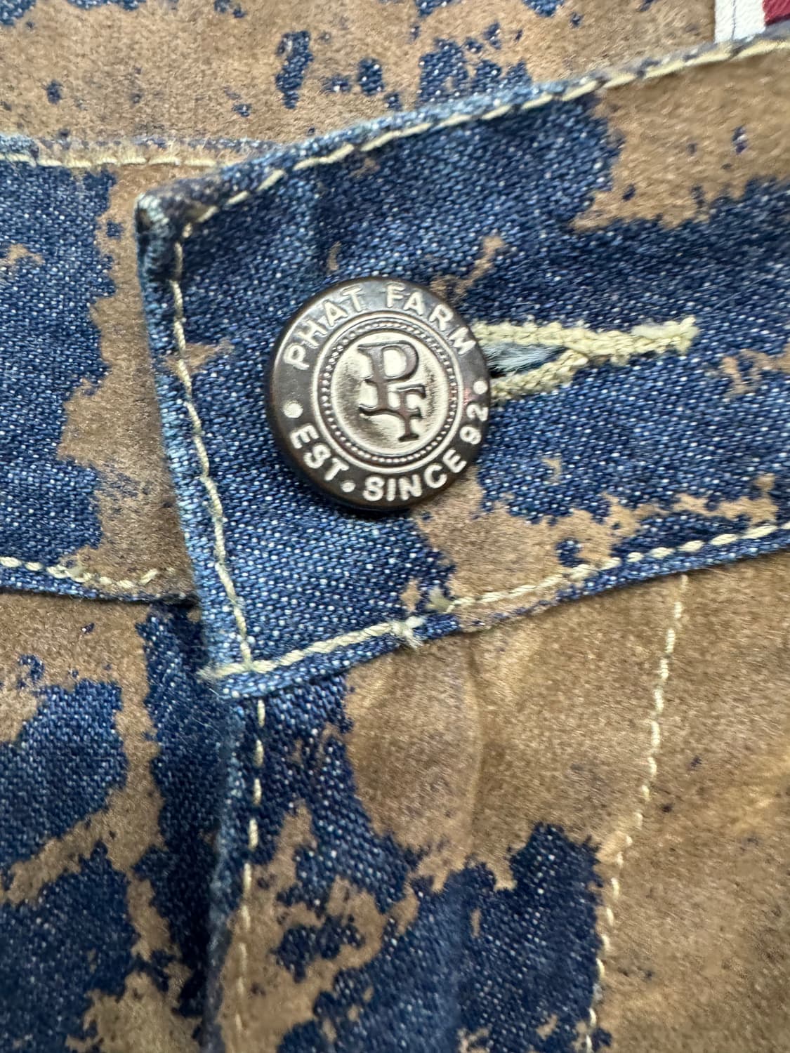 90's 팻팜 스웨이드 디테일 빈티지 데님팬츠 34사이즈 상품이미지3