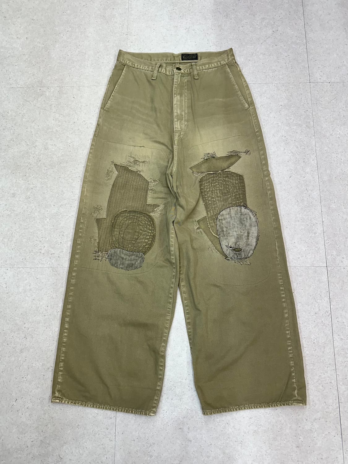 Kapital 캐피탈 카츠라기 베기 팬츠 카키 상품이미지1