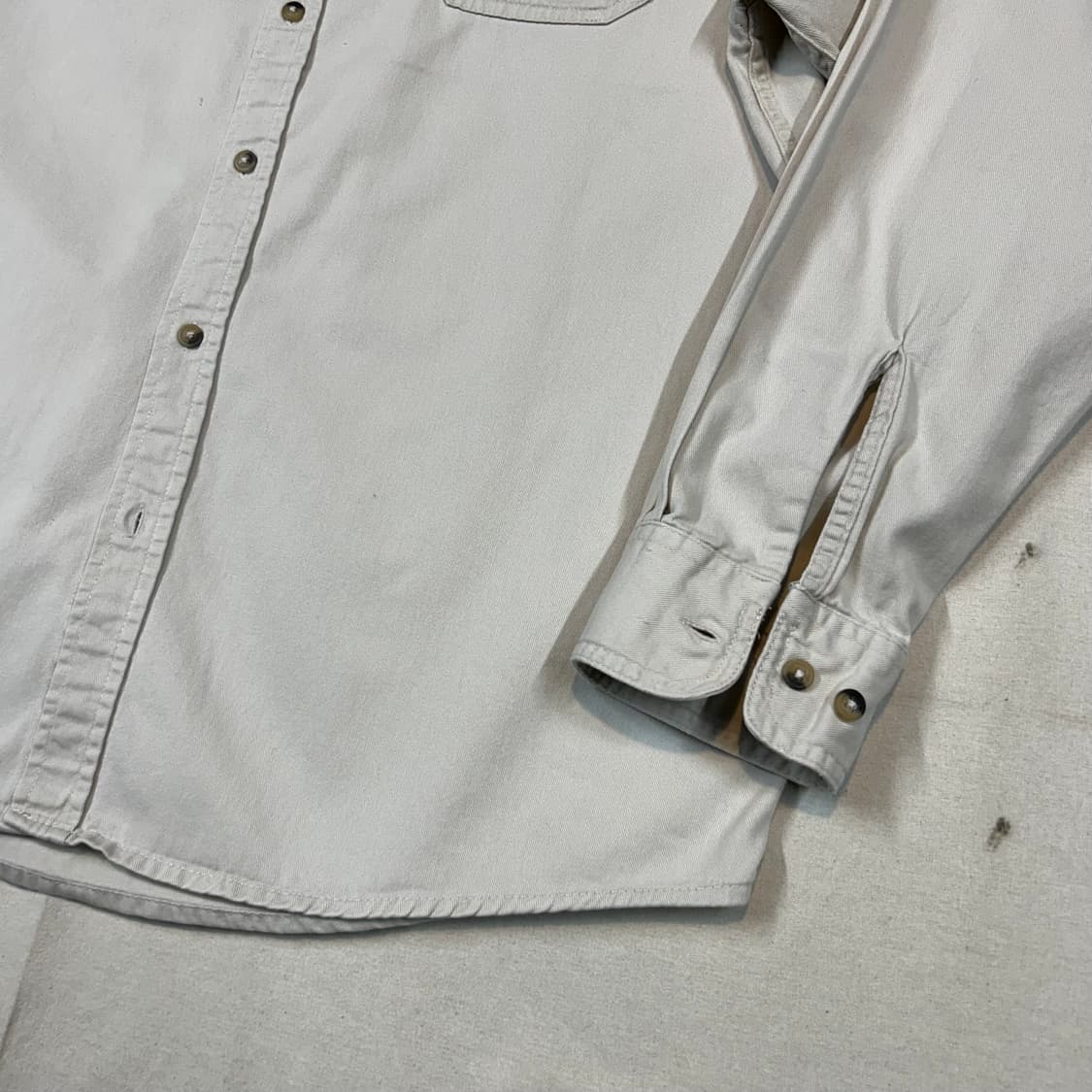 L) Wrangler 랭글러 투포켓 워크웨어 코튼 셔츠 크림 아이보리 상품이미지4