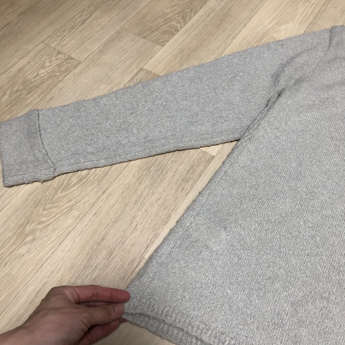 (110) 일꼬르소 IL CORSO 라이트그레이 오버핏 하프 집업 니트 상품이미지8