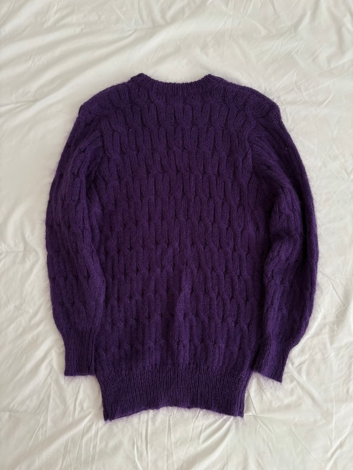 purple cable sweater 케이블 니트 상품이미지7