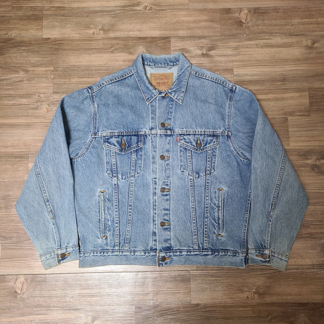 (XL,XXL) 90s USA 리바이스 빈티지 70507데님 트러커 자켓 상품이미지3