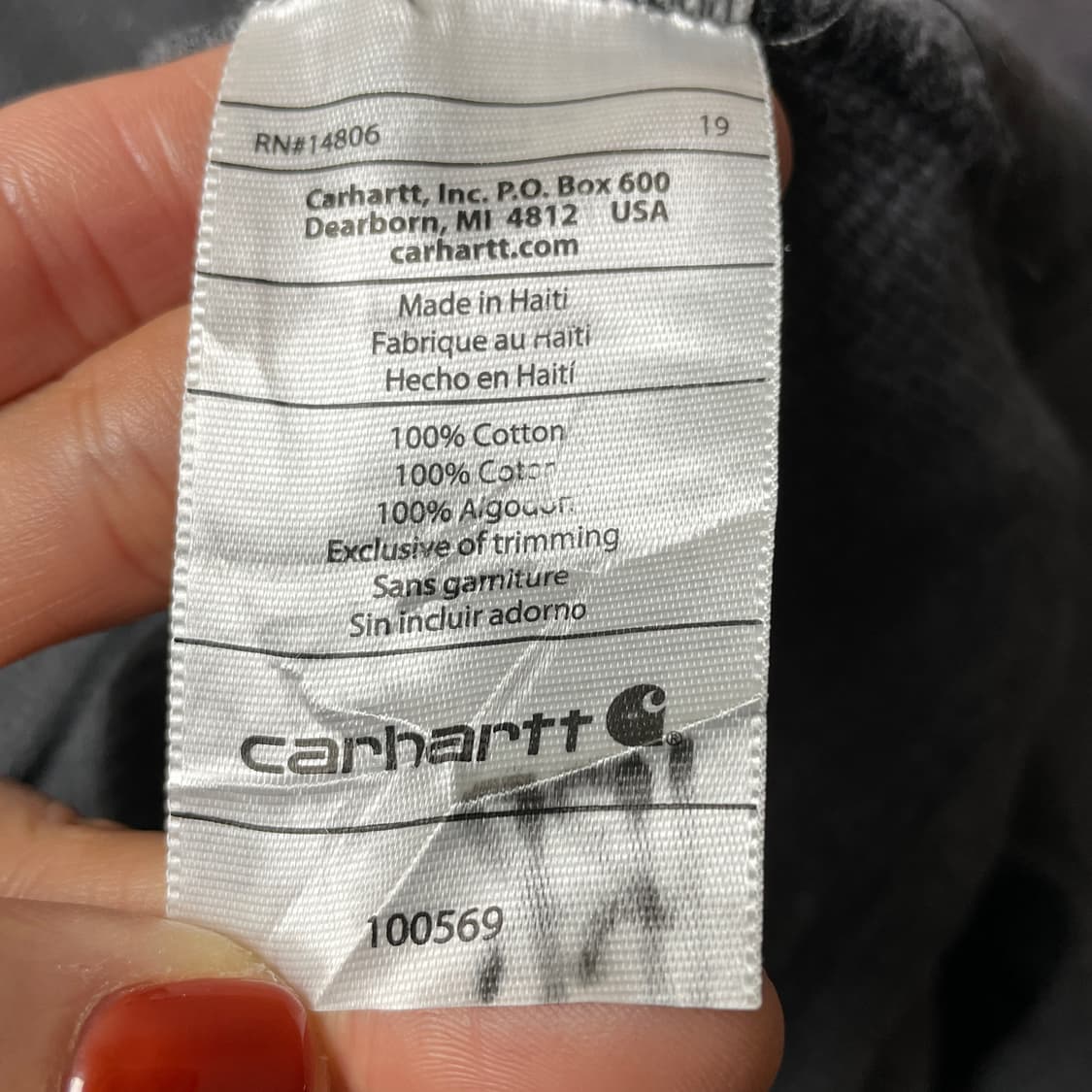 CARHARTT 칼하트 빈티지 그레이 와플 스웨트셔츠 A00391 상품이미지9
