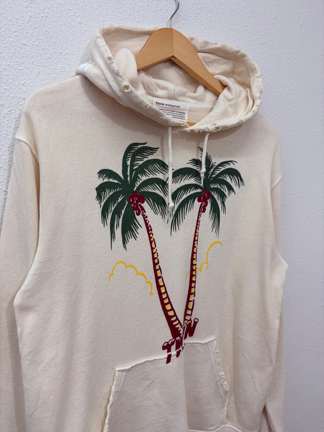 Clover underground 팜트리 프린팅 후드티 상품이미지2