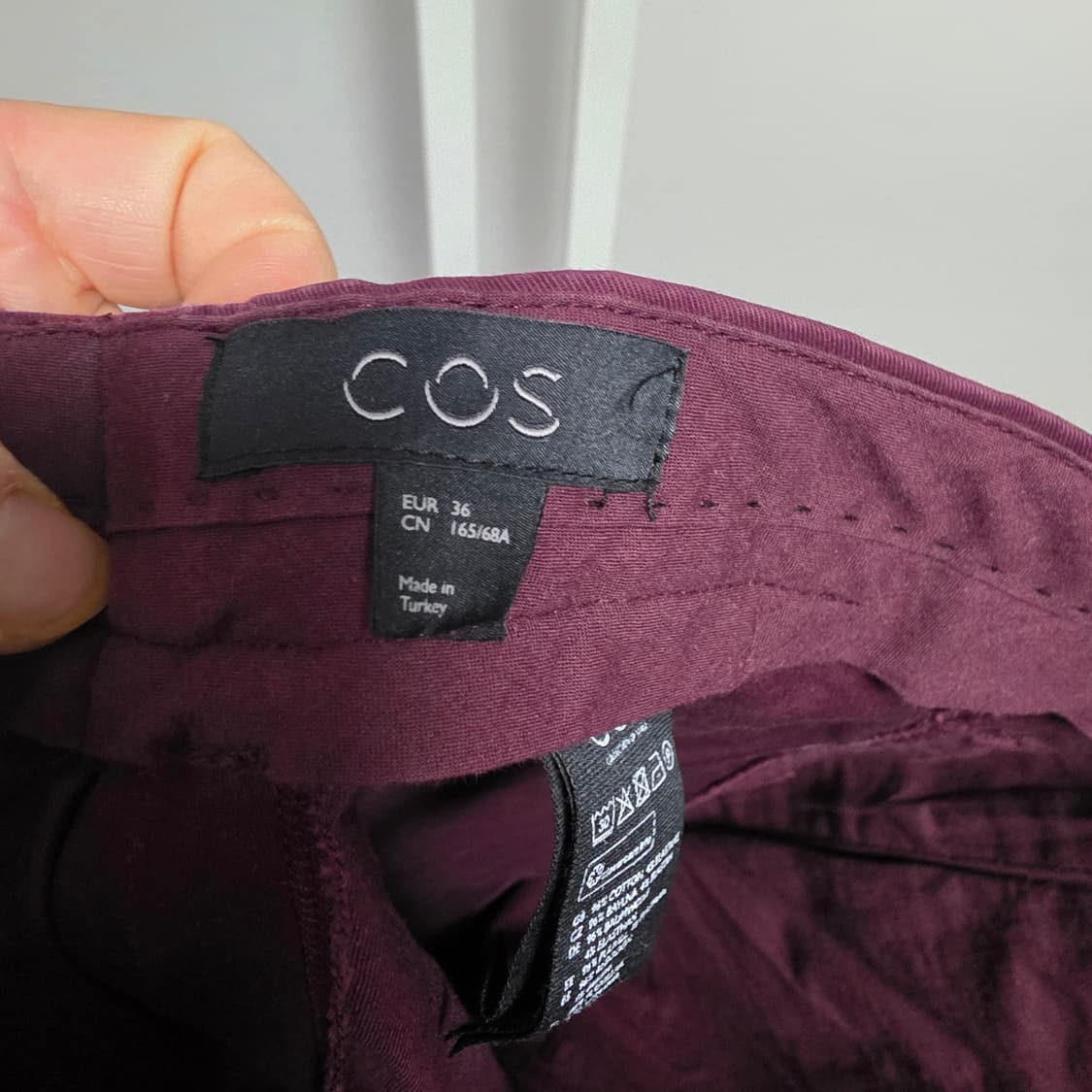 COS 버건디 여성 면바지 팬츠 상품이미지7