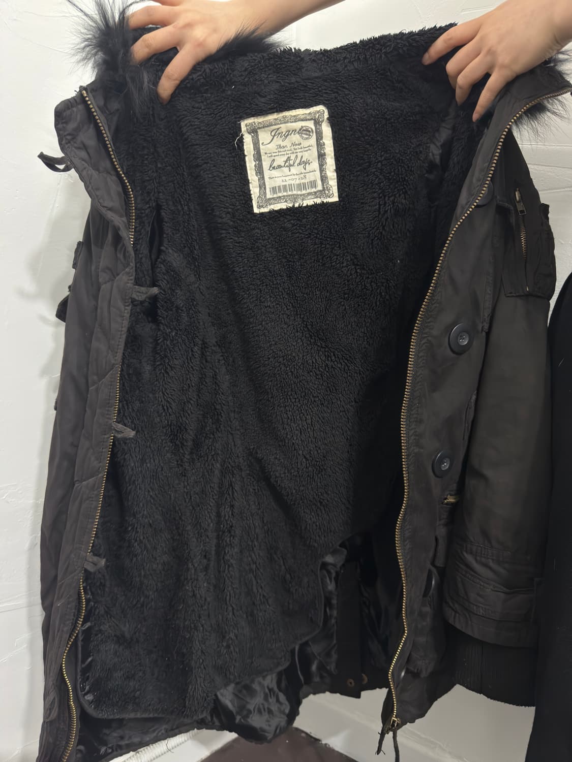 fur hood multi pocket jacket 상품이미지7