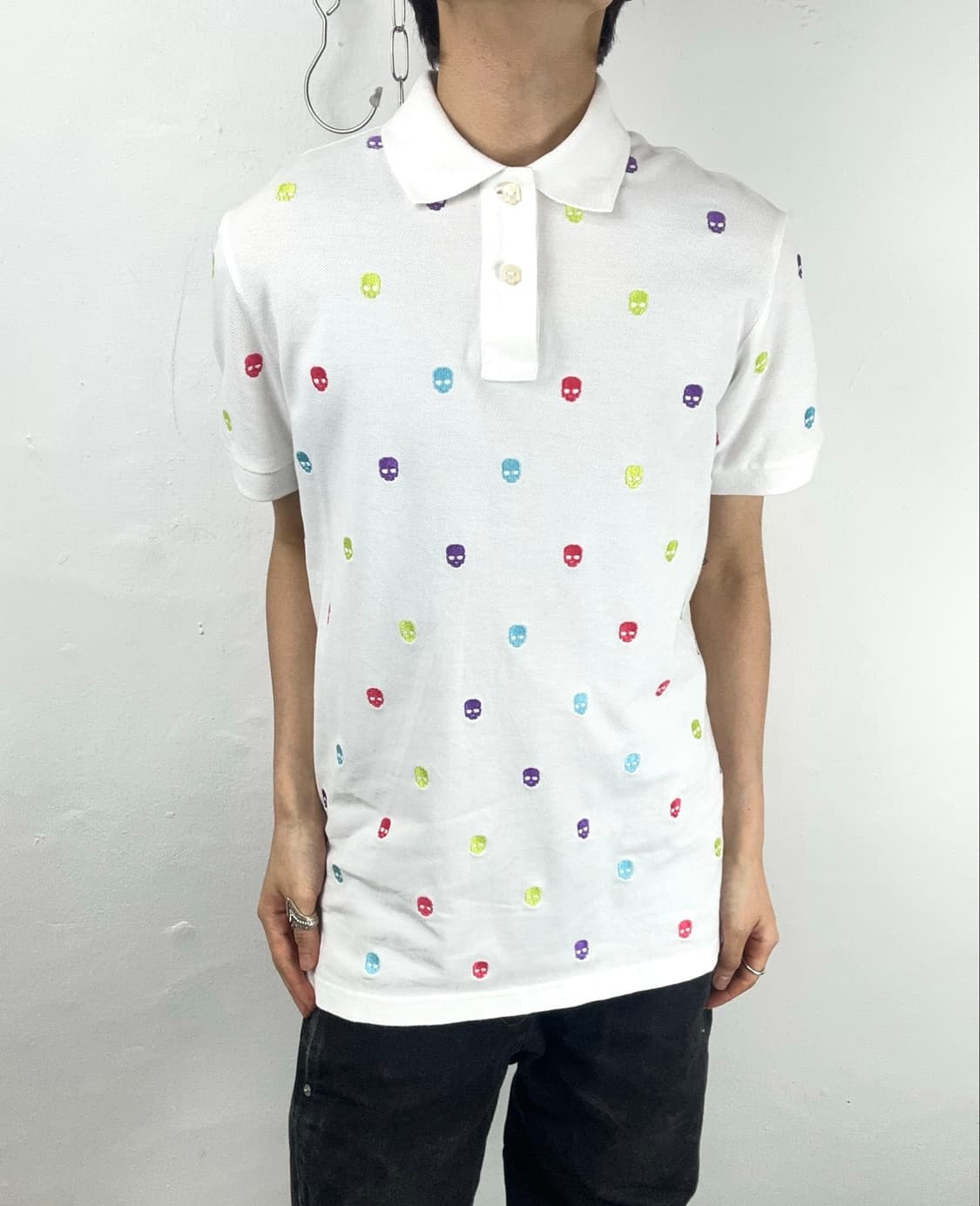 Hydrogen Skull Embroidered Polo Shirt  상품이미지1