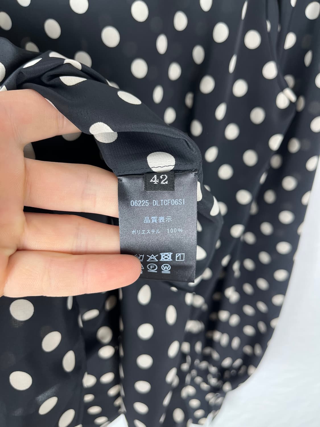 Vintage (maede in japan) 폴카 도트 패턴 셔츠  상품이미지8