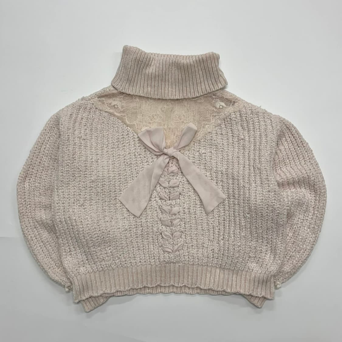 LIZLISA 리즈리사 쿠루미 모리걸 라떼 갸루 니트 상품이미지2