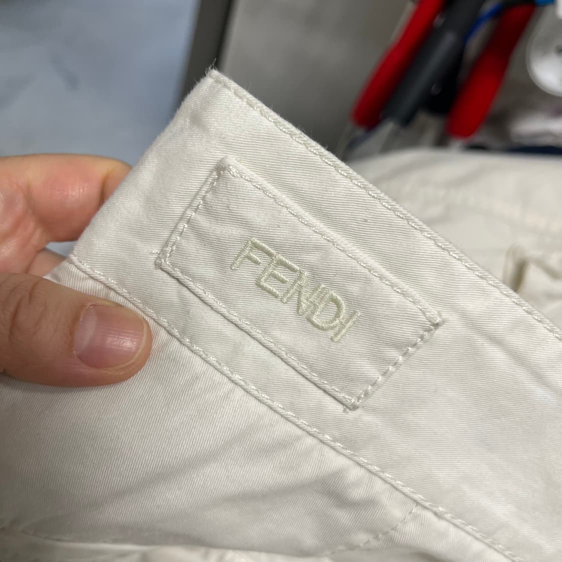 FENDI 펜디 화이트 포켓 카고 바지 48 상품이미지10