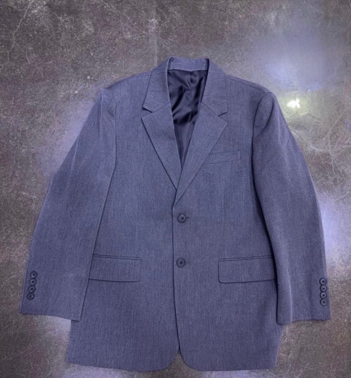 무신사 스탠다드 대디 숄더 오버사이즈 블레이저 XL 미디엄 그레이 상품이미지1