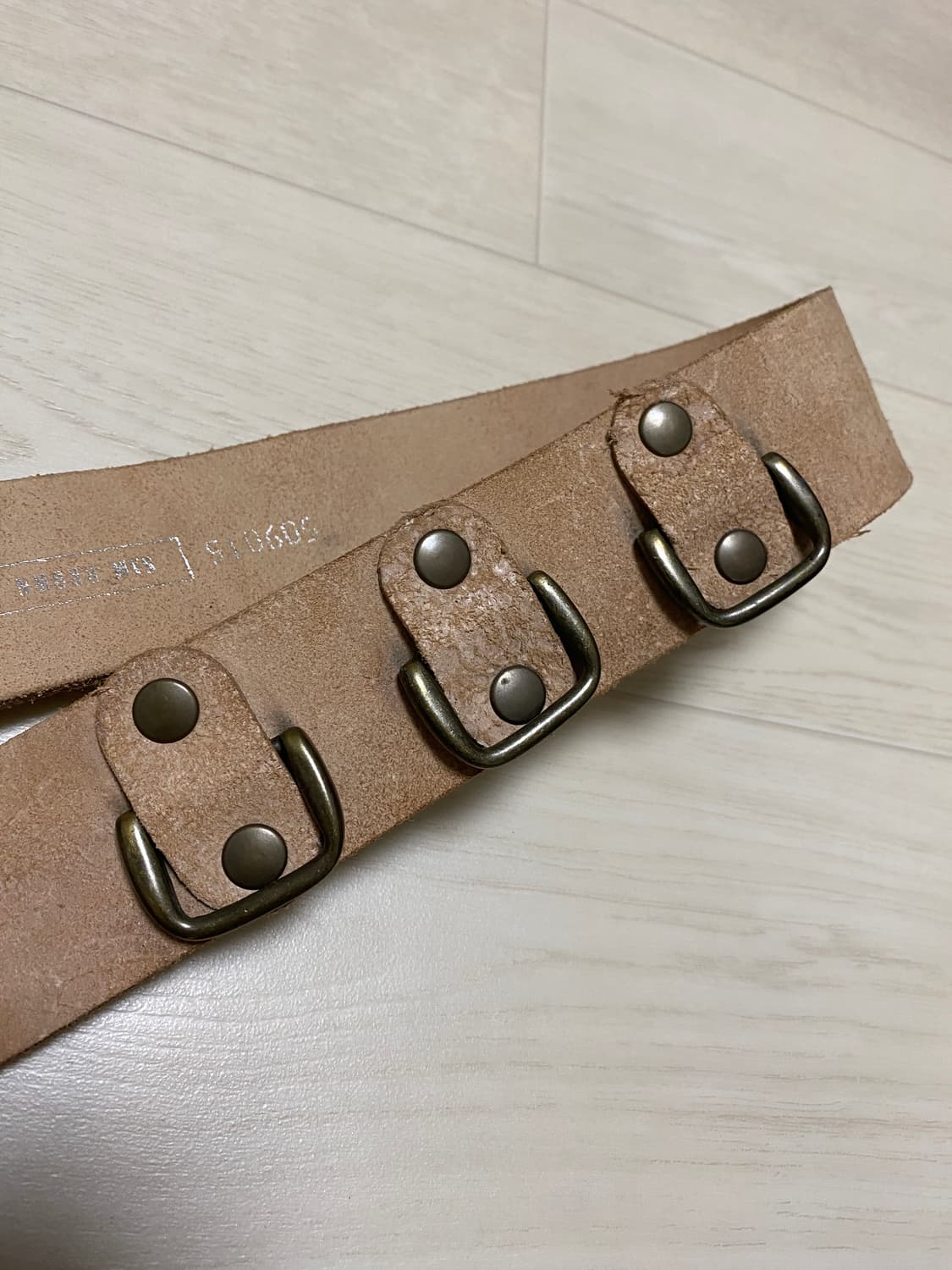 빈티지 샘 브라운 가죽 벨트 상품이미지2