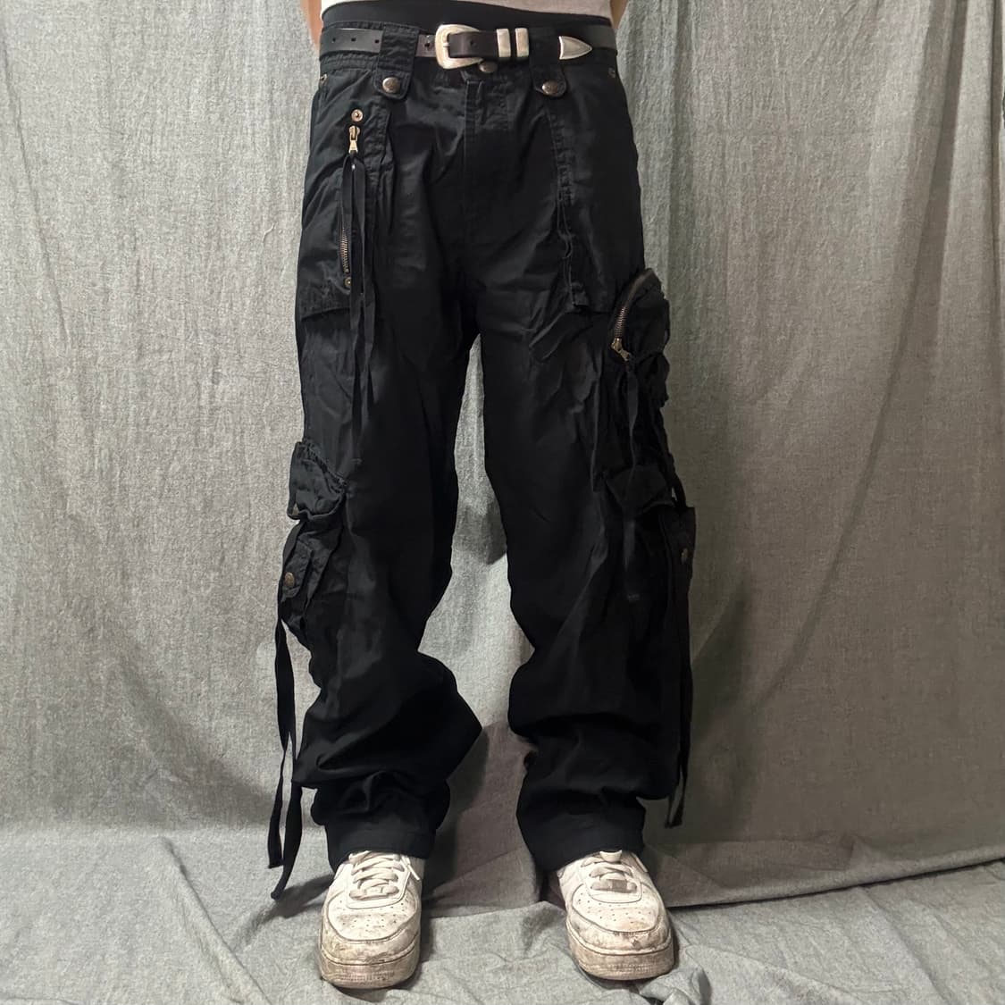 ask 포켓 와이드 카고 팬츠 블랙 상품이미지2