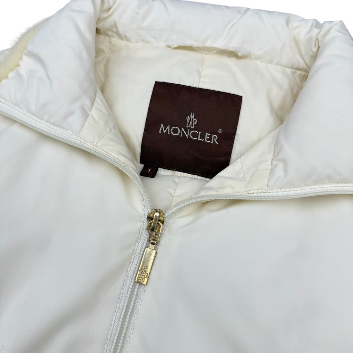 빈티지 몽클레어 화이트 밍크퍼 구스다운 패딩 점퍼 상품이미지4
