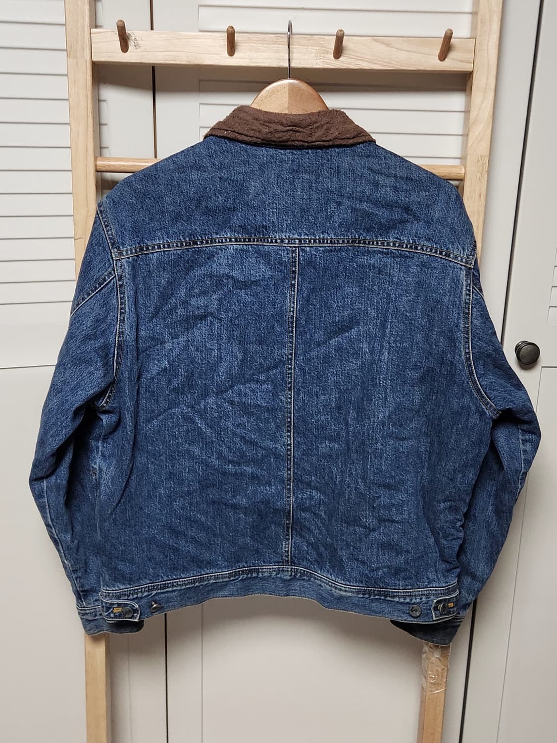 L Lee 90's 스웨이드 카라넥 데님 트러커 자켓 상품이미지4