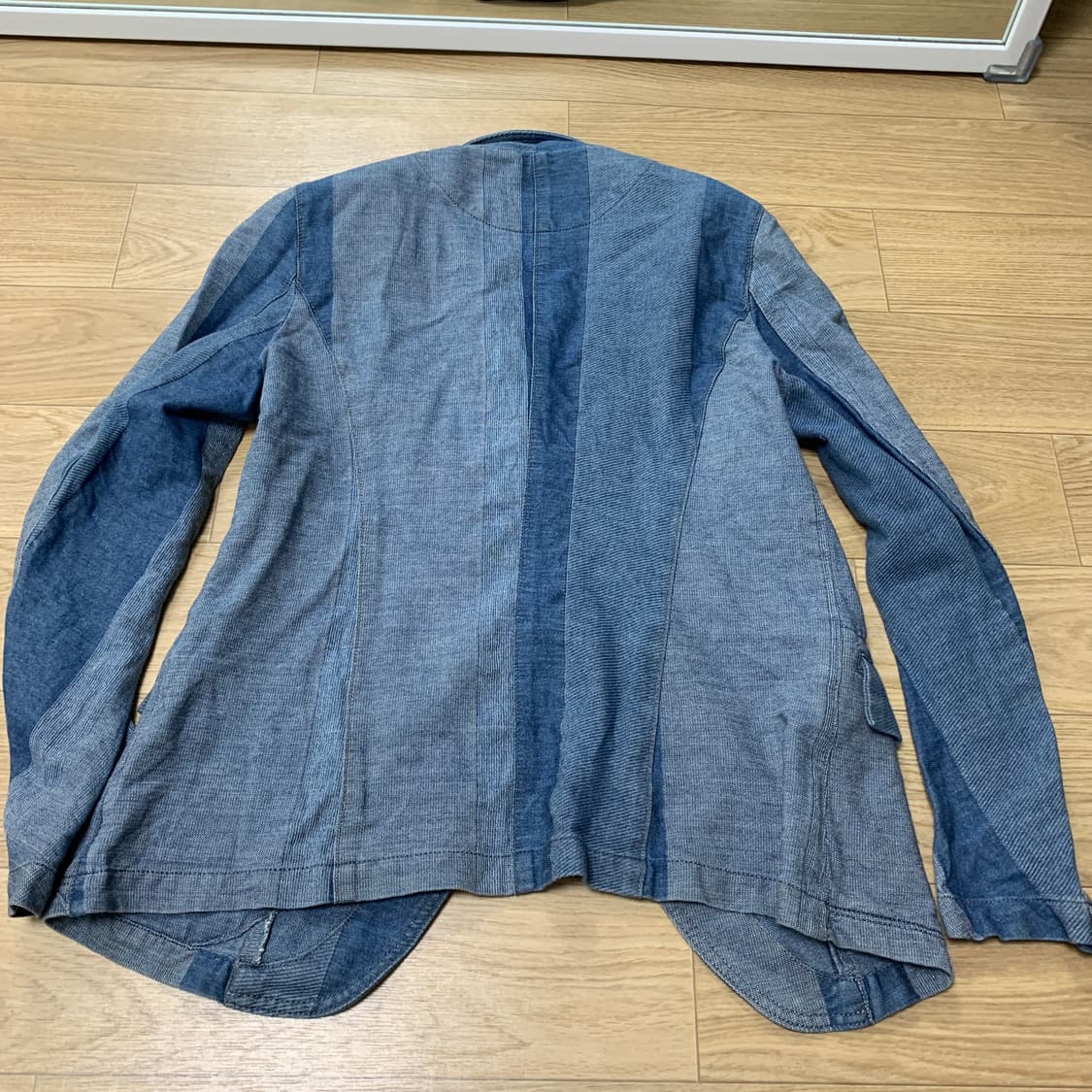 40-90)Cube-cube 패치워크 빈티지 데님자켓 상품이미지3