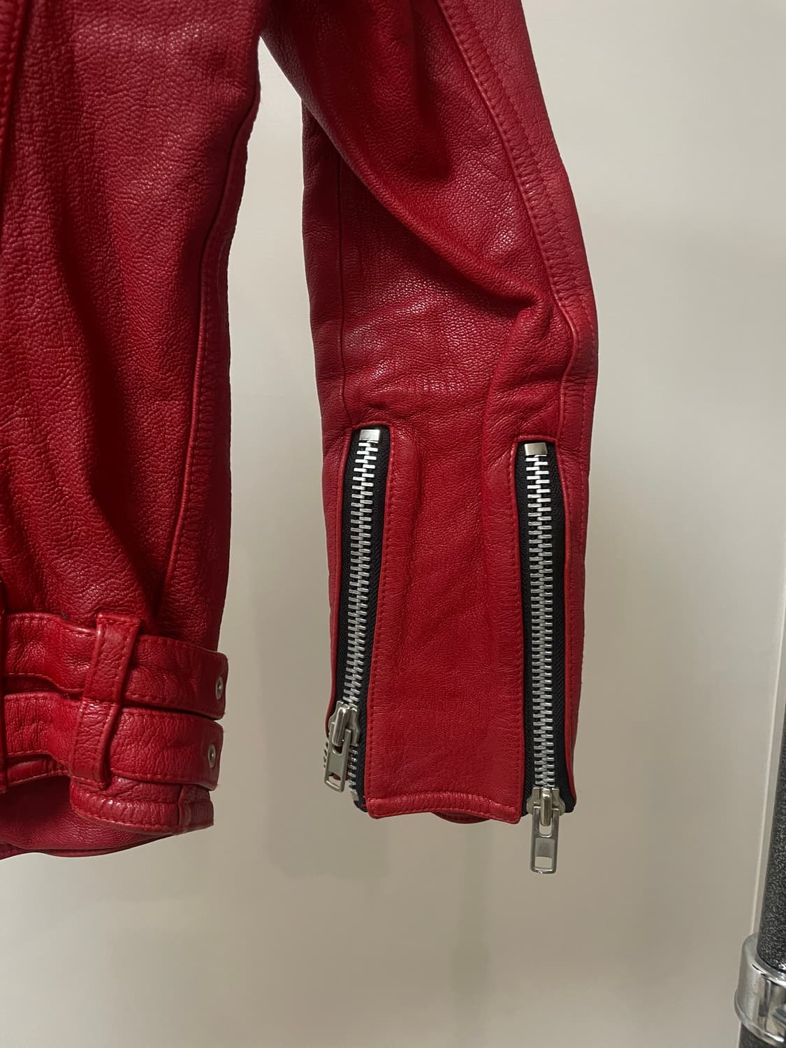 (55) 레드 락시크 램스킨 양가죽 라이더 자켓 상품이미지4