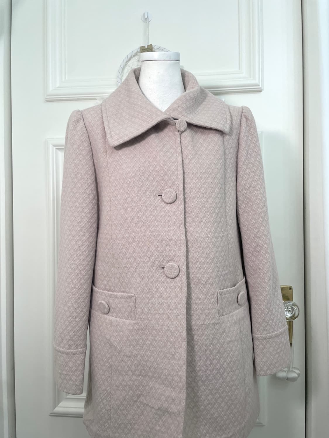 sheer pink flower jacquard basic wool co 상품이미지5