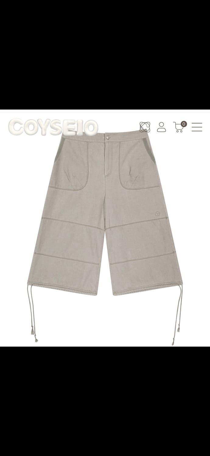 코이세이오 옥스퍼드 지그재그 팬츠 베이지 2 상품이미지1