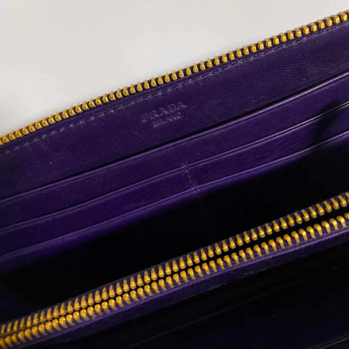 [정품/미사용] 프라다 빈티지 장지갑 퍼플 보라색 가지색 상품이미지5