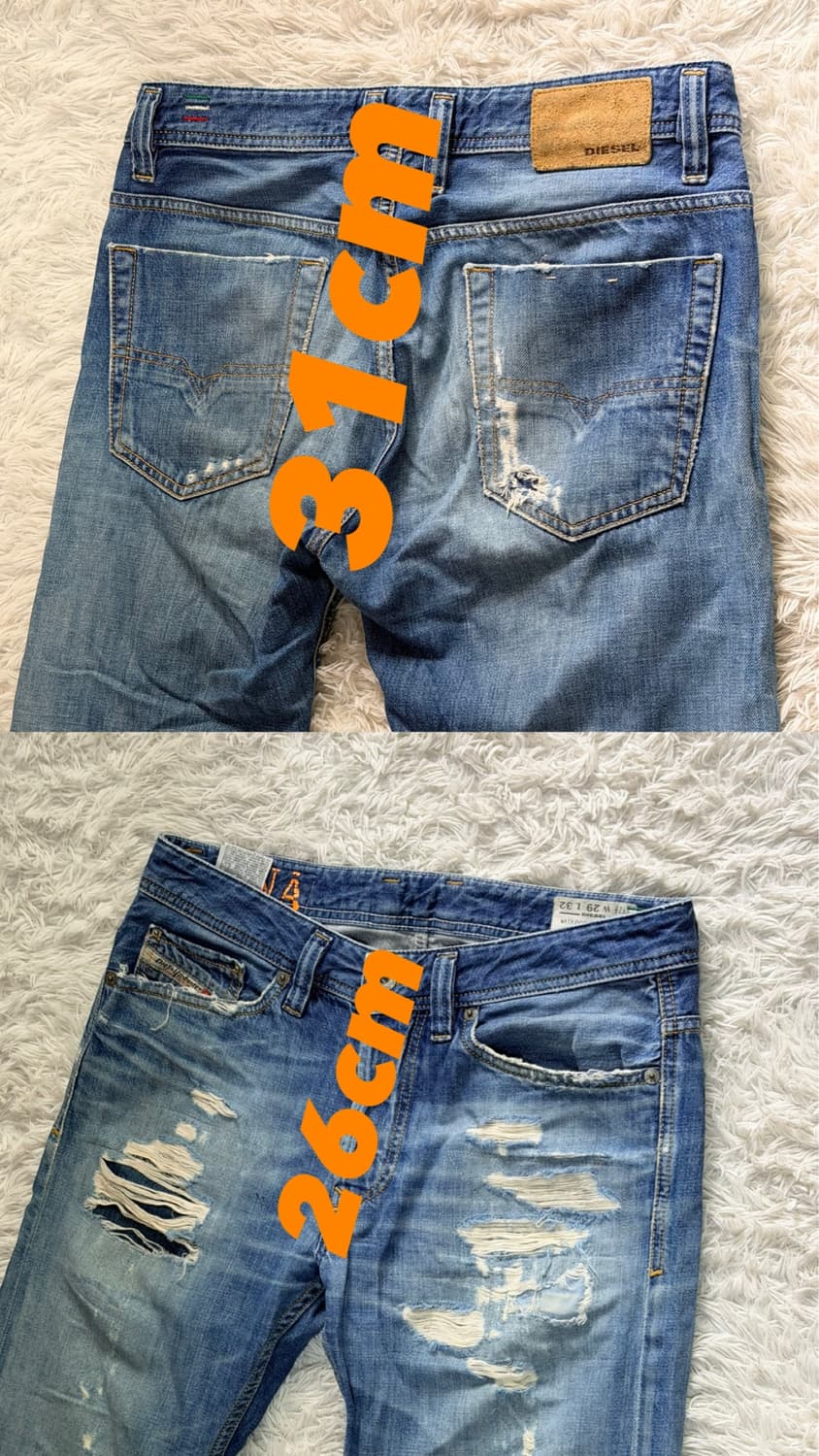 디젤(Diesel) VIKER 레귤러 스트레이트 디스트레스드 진 상품이미지7