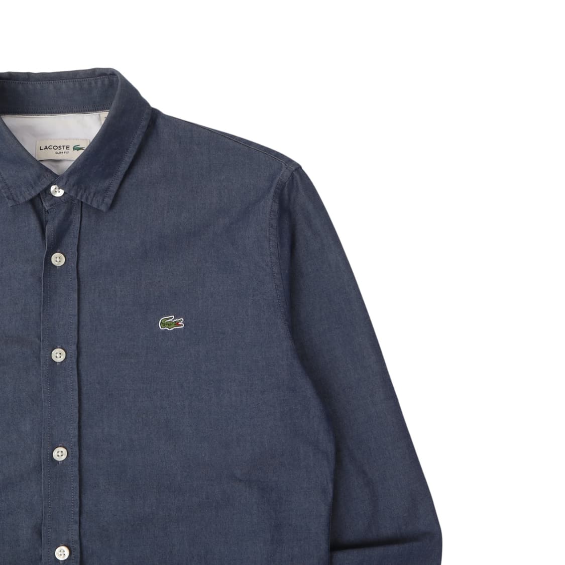 라코스테 네이비 로고 코튼 셔츠 상품이미지3