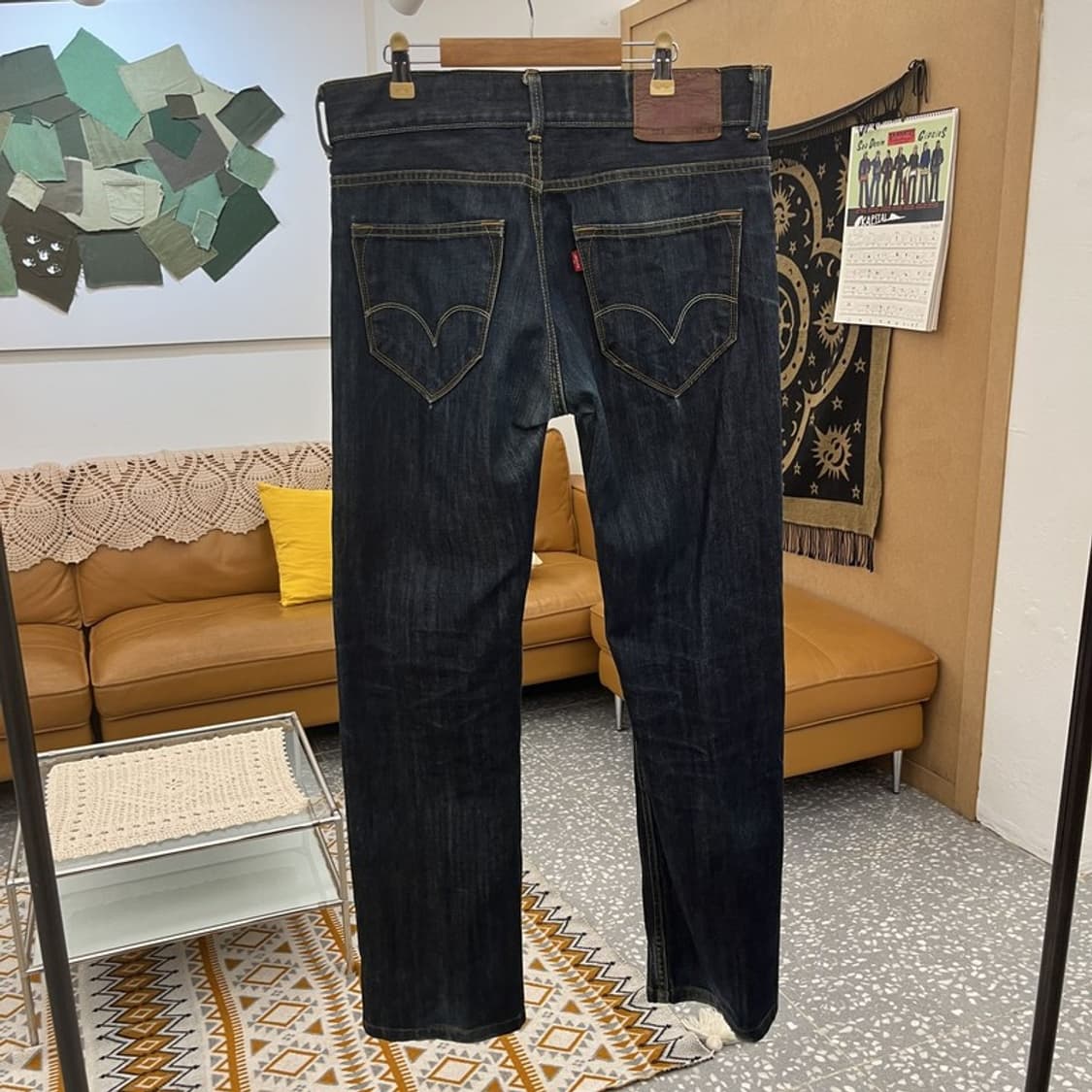 리바이스 523 빈티지 모던캐주얼 진청 데님팬츠 32인치 C10847 상품이미지4