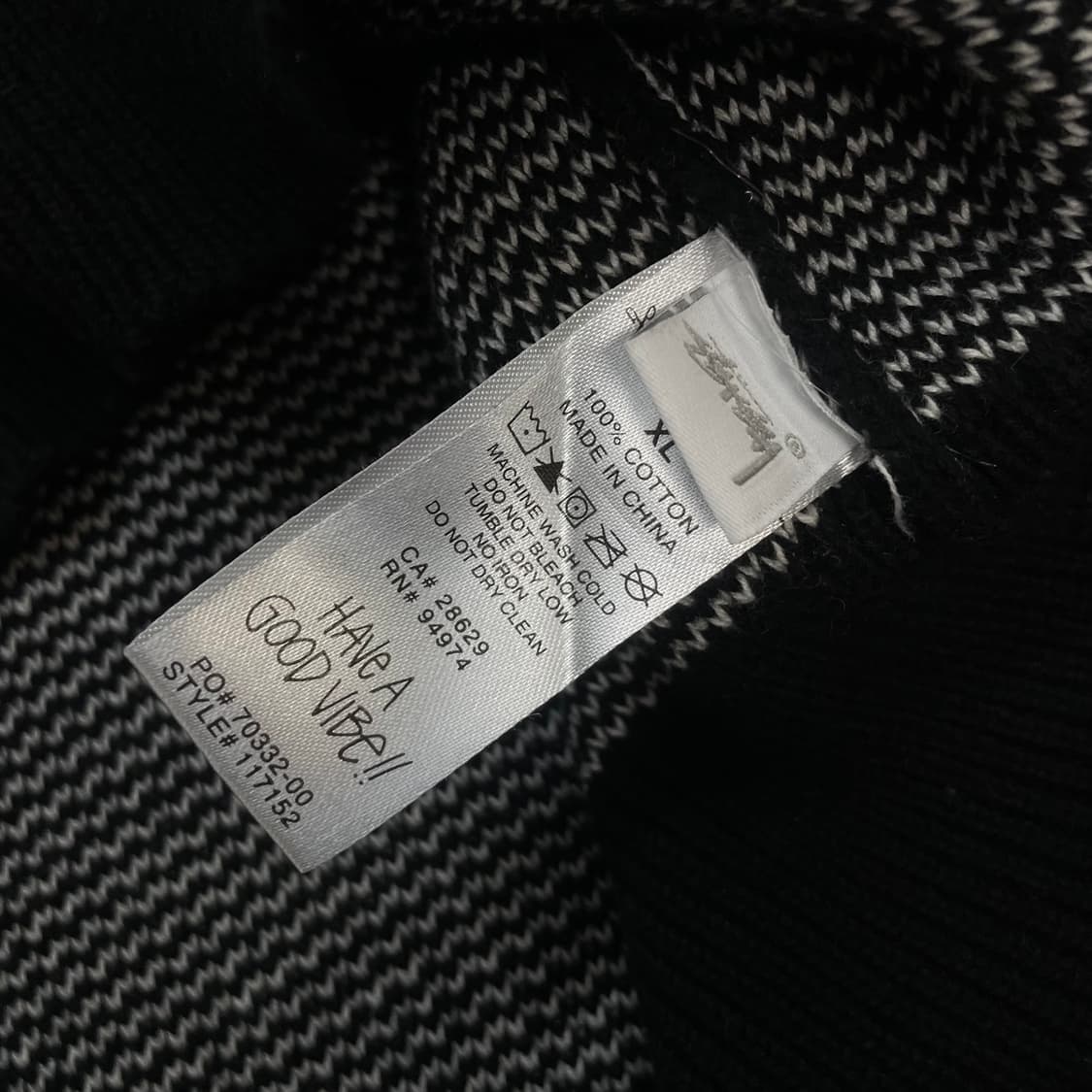 스투시 Stussy 스탁 빅 로고 니트 블랙 상품이미지4